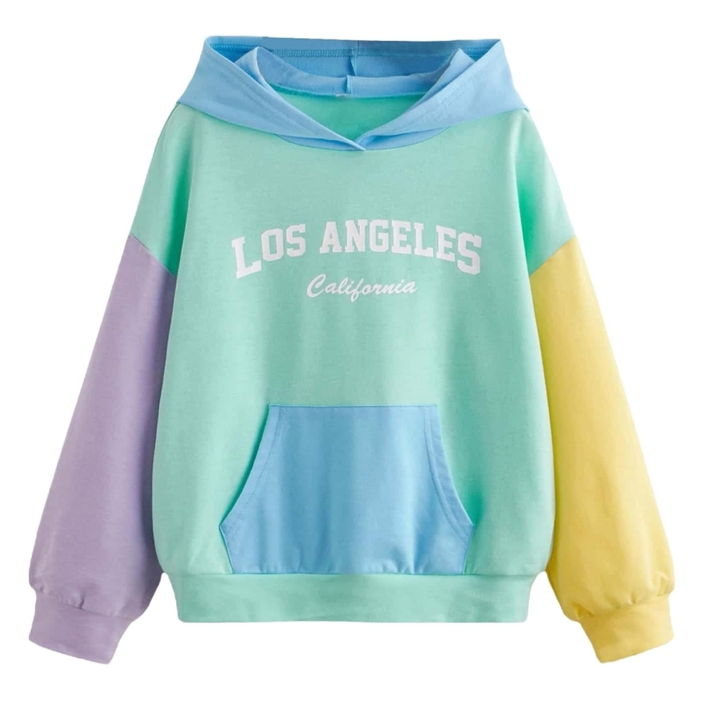 SHEIN Girl's Cute Graphic Hoodie Los Angeles